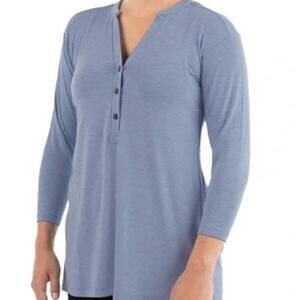 Free Fly Women's Bamboo Flex Henley 3/4 Sleeve Shirt Large